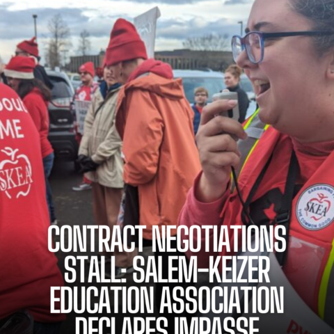 The Salem-Keizer Education Association, which represents nearly 2,300 instructors, declared an impasse in contract discussions.