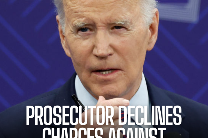 President Joe Biden leaves the vice presidency in 2017, he will not face criminal prosecution for obtaining sensitive materials.