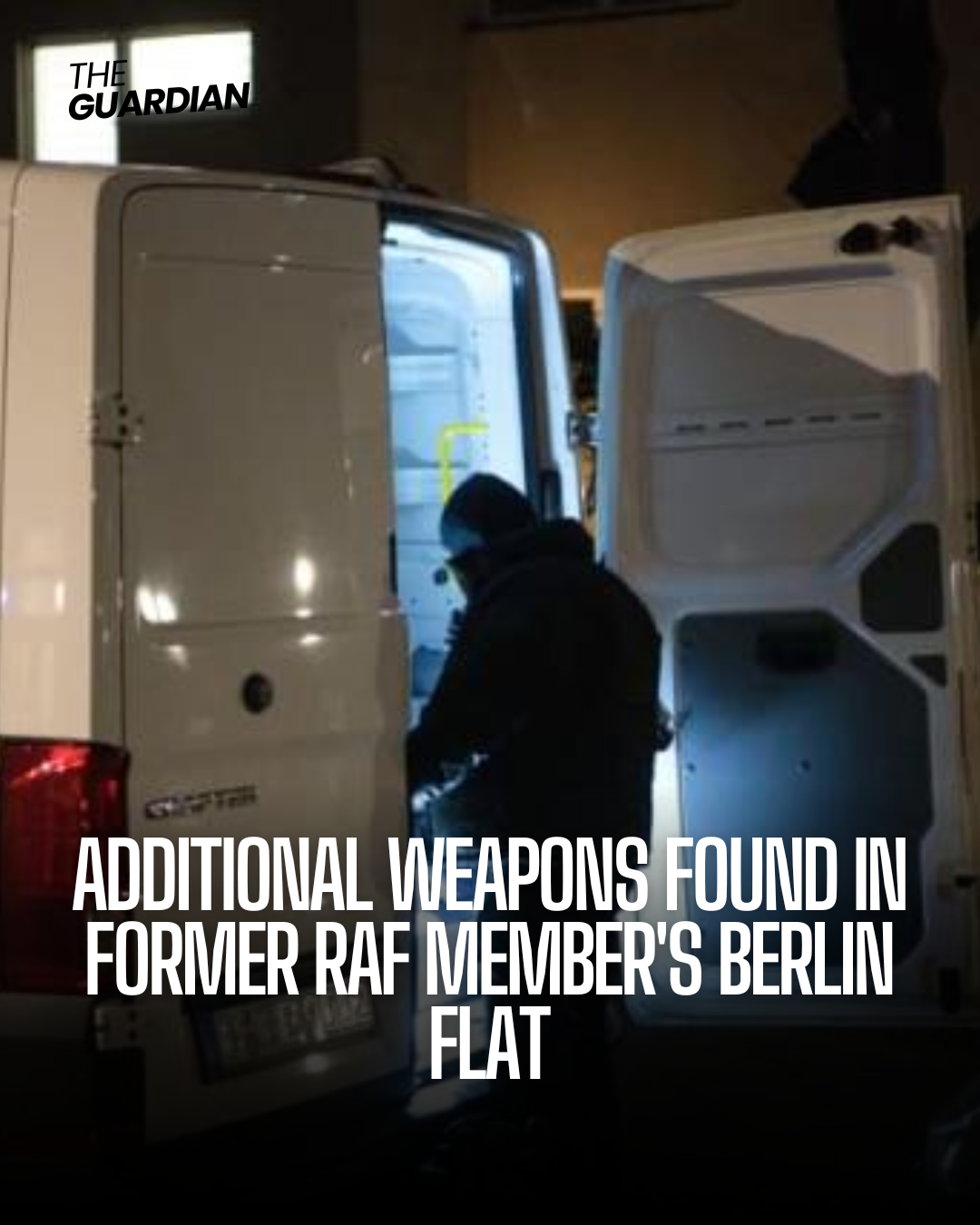 Berlin police conclude a search as the former far-left terrorist from the Red Army Faction (RAF) is apprehended.