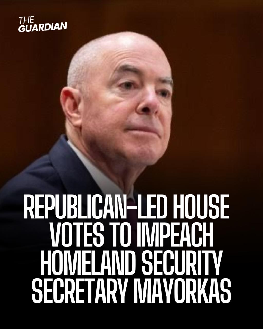 The Republican-led House of Representatives has fallen in a knife-edge voting to impeach Homeland Security Secretary Alejandro Mayorkas over the migrant situation at the US-Mexico border.