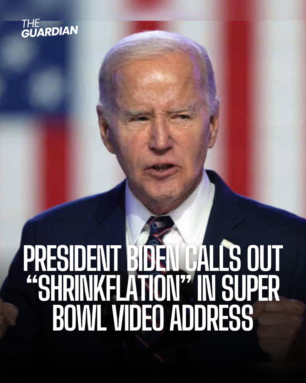 US president tells big firms' the public is tired of being played for suckers' in video to celebrate Super Bowl.