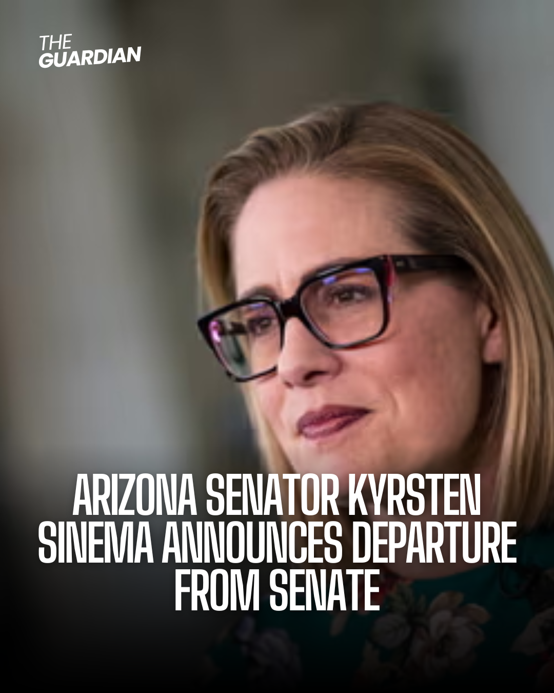 Arizona Senator Kyrsten Sinema announced that she would not seek reelection, leaving the Senate after one term.
