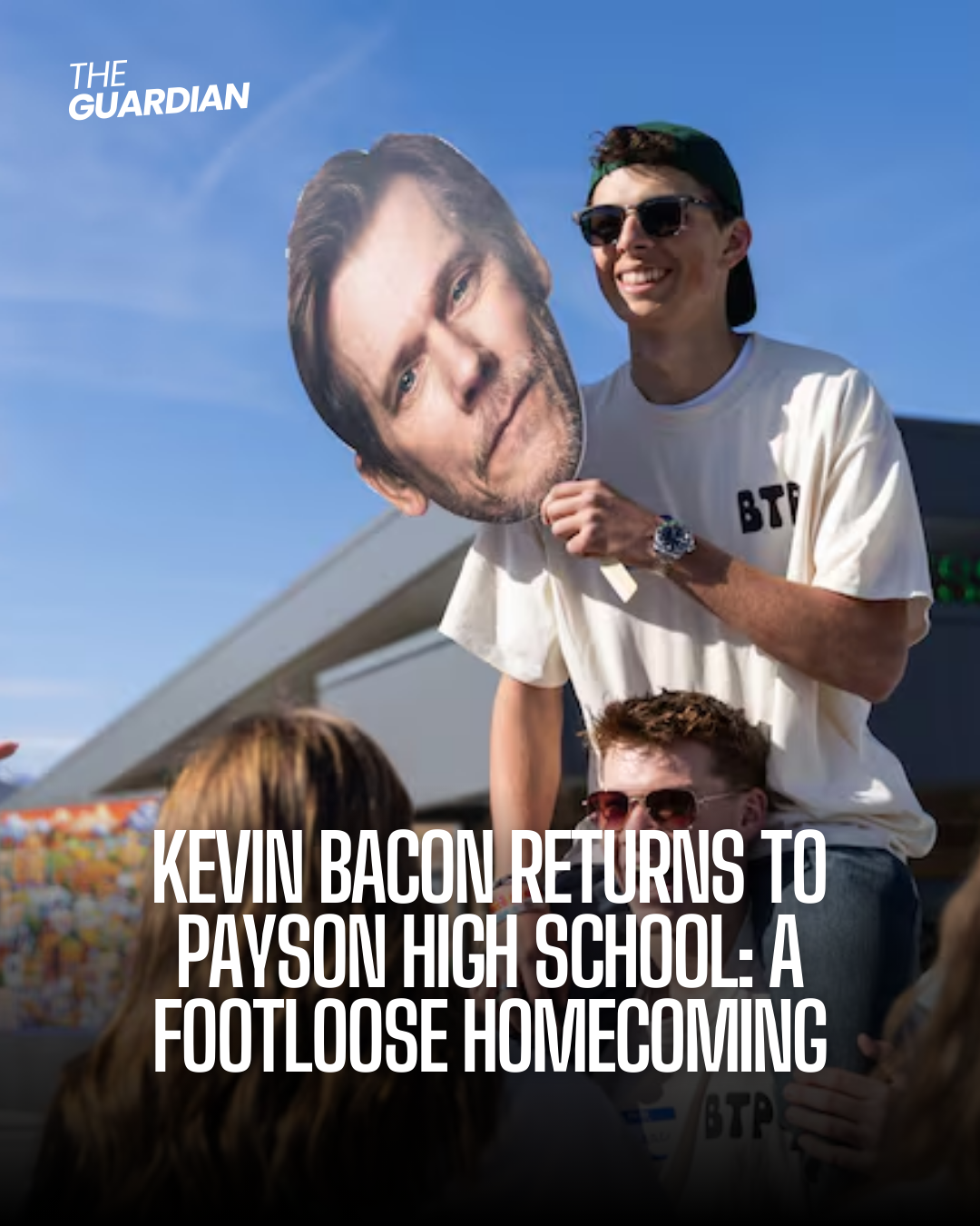Actor Kevin Bacon returns triumphantly to Payson High School in Utah, one of Footloose's original filming locations.