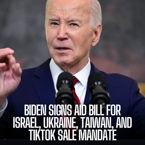 President Joe Biden has officially approved measures to provide aid to Israel, along with a mandate for ByteDance to sell TikTok.