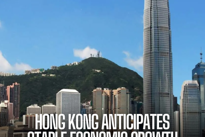 On Sunday, the city's finance chief stated that Hong Kong's gross domestic product (GDP) is predicted to rise between 2.5% and 3.5% for the first quarter, holding average growth for a fifth straight quarter.