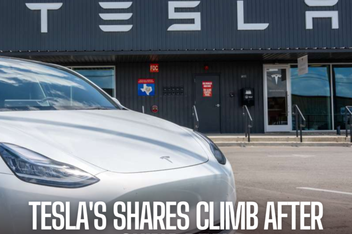 Tesla's shares have bounced after reports the company has cleared a crucial regulatory burden in China by collaborating with search giant Baidu.