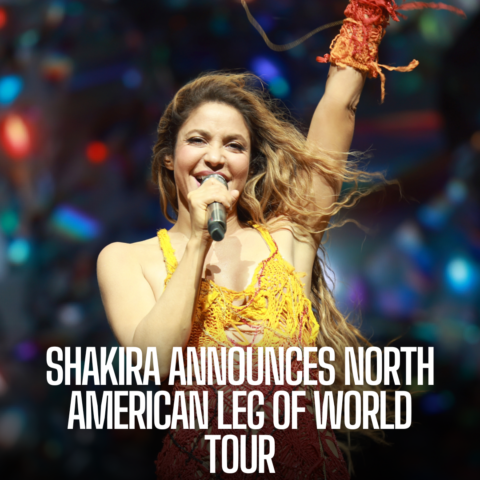 Shakira much-anticipated globe tour will take her to 12 locations in the United States and two in Canada.