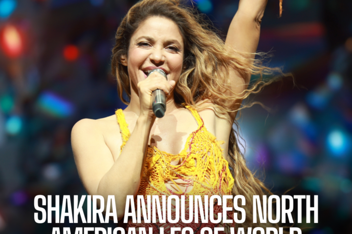 Shakira much-anticipated globe tour will take her to 12 locations in the United States and two in Canada.