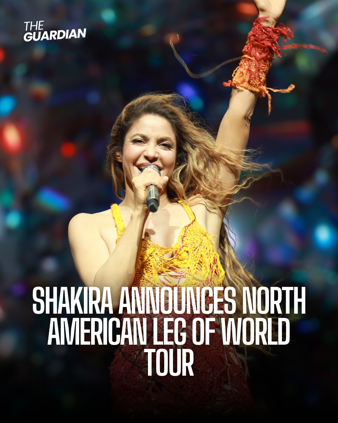 Shakira much-anticipated globe tour will take her to 12 locations in the United States and two in Canada.