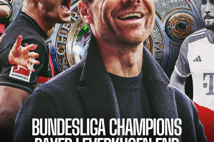 Xabi Alonso expresses "the feeling is incredible" after Bayer Leverkusen won their first Bundesliga title with five matches to spare thanks to a 5-0 win over Werder Bremen.