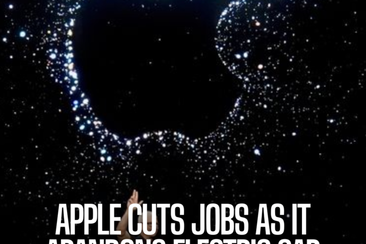 Apple has laid off more than 600 employees after abandoning its decade-long efforts to manufacture an electric vehicle.