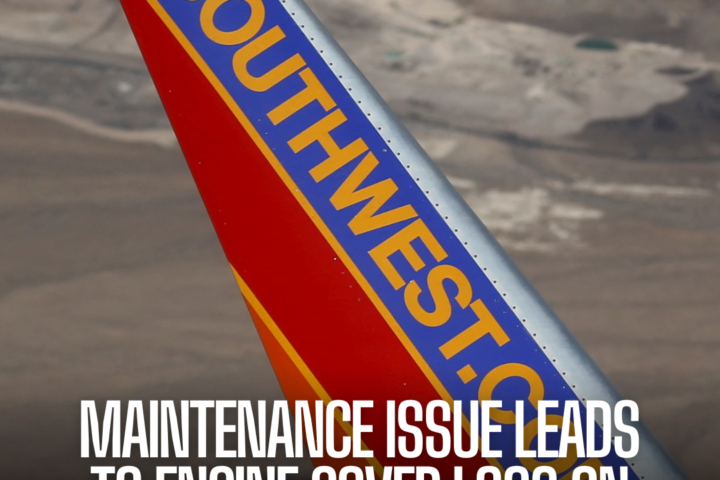 A Southwest Airlines Boeing 737 800 experienced an unpleasant event on takeoff in Denver, as an engine cover dislodged.