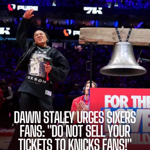 Dawn Staley is pushing Sixers fans to maintain a strong home presence in Game 6 against the Knicks.