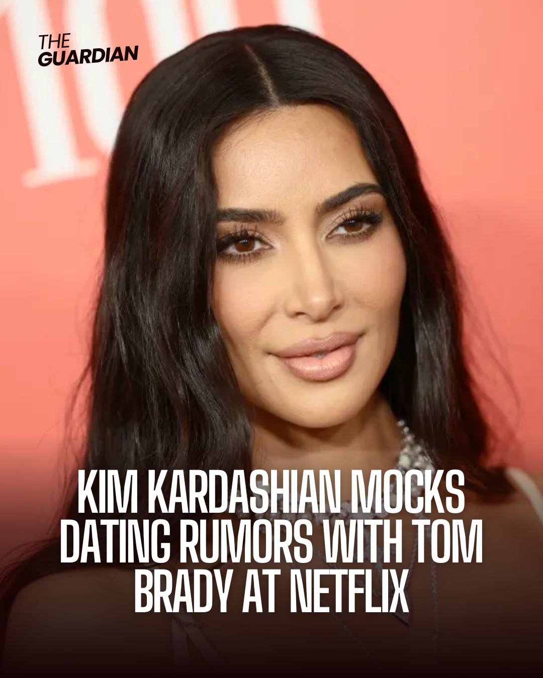 Kim Kardashian seemed astonished by retired quarterback Tom Brady's Netflix roast, where she addressed dating rumours.