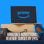 Adverts during Amazon Prime shows and movies have helped the tech firm exceed predictions for sales and profit.