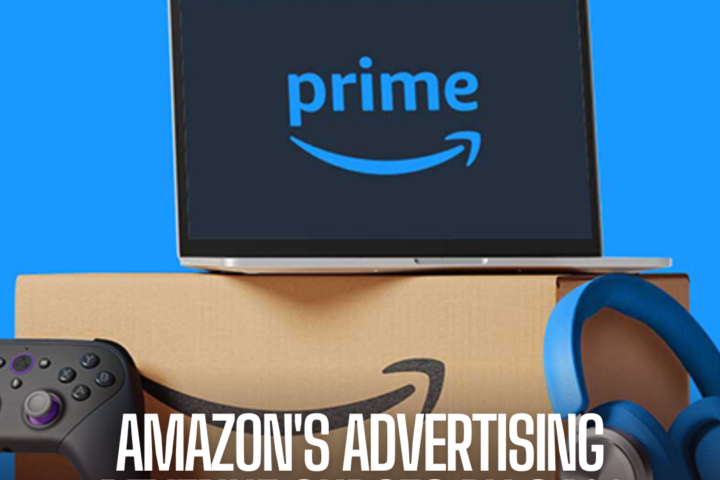 Adverts during Amazon Prime shows and movies have helped the tech firm exceed predictions for sales and profit.