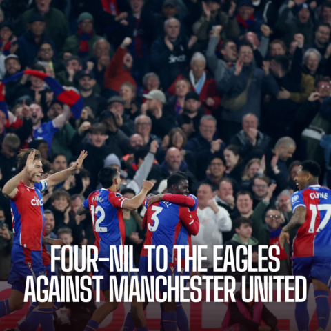 Crystal Palace cemented a first league double over Manchester United with a teeming 4-0 victory at Selhurst Park.