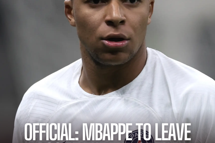 France forward Kylian Mbappe says he will leave Paris St-Germain at the end of the season.